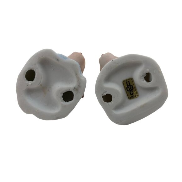 Vintage UCGC Korea Ceramic Kissing Boy Girl Figurines 3.5in Pink Blue - Picture 2 of 10